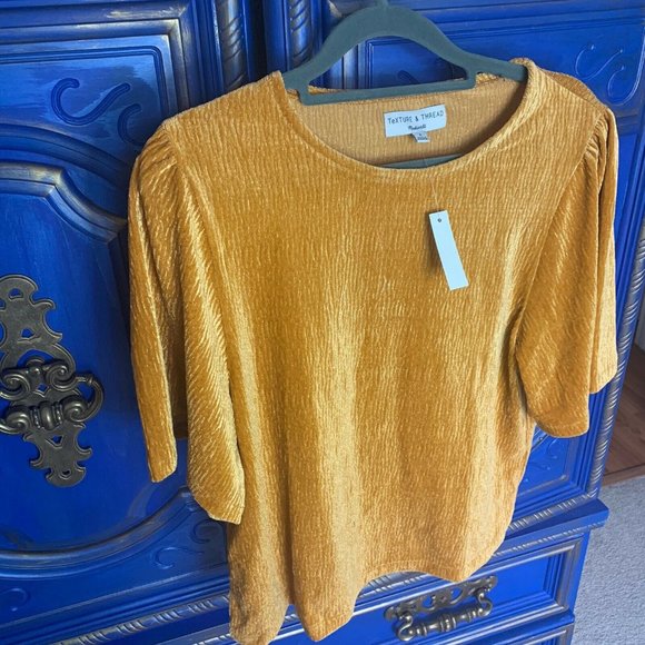 Madewell Tops - New! Madewell Texture & Thread Velvet Top Small